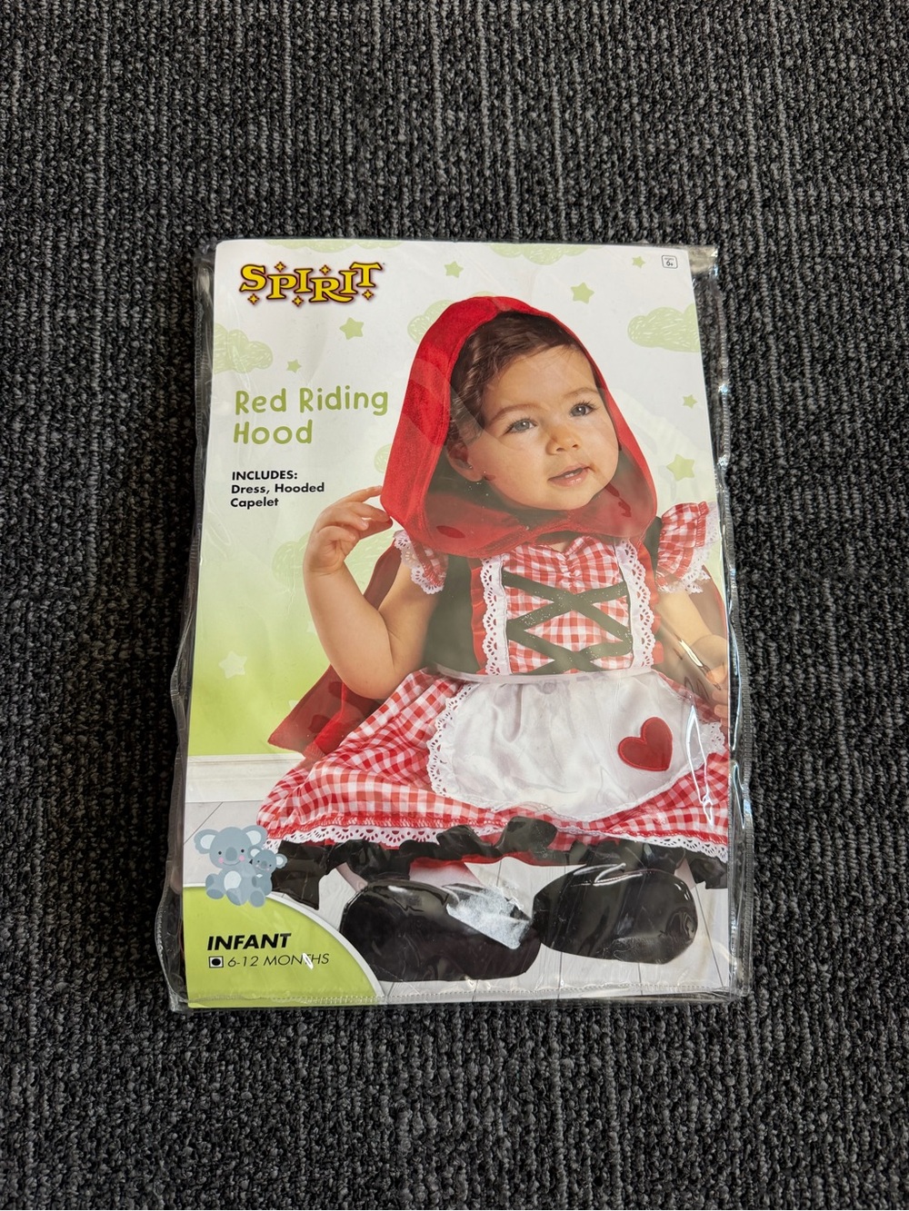 Spirit Halloween Baby Lil’ Red Riding Hood Costume 6-12 mo